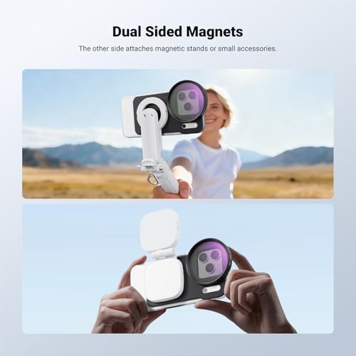 Image of NEEWER 6.9 inch Magnetic Phone Lens Filter Mount Adapter Backplate Accessories with 67mm Variable Neutral Density Filter (ND 2-32) Compatible with MagSafe iPhone 12 /13 /14 /15 /16 /17 Pro Max & 14 /15 /16 Plus