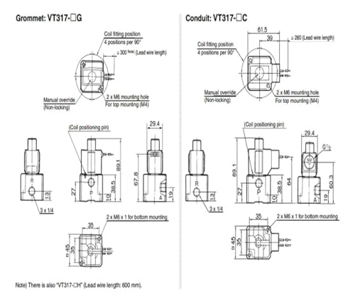 Électrovanne 3 voies VT317 commande directe clapet VT317V-6G 5G 3D-02 - 5