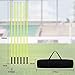 YRHome Slalomstangen Fussball Set 180cm Slalom Poles 6 Slalom Stangen mit Erdspieß Sprunghafte Agilität Stangen Fussball trainingszubehör für Koordinationstraining, Slalom, Fußball, Hundetrainingsset