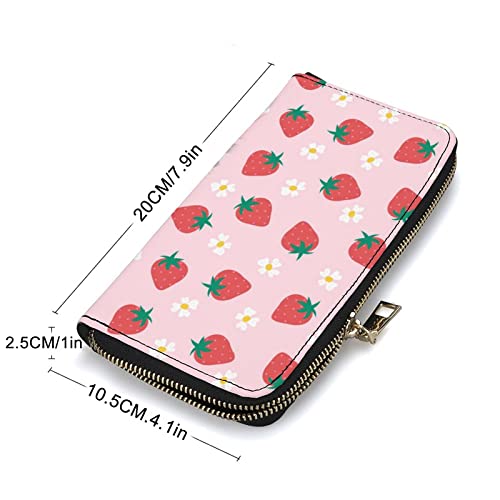 Strawberry Wallet PU Leather, Strawberry Purse Phone Money Credit Card Holder2
