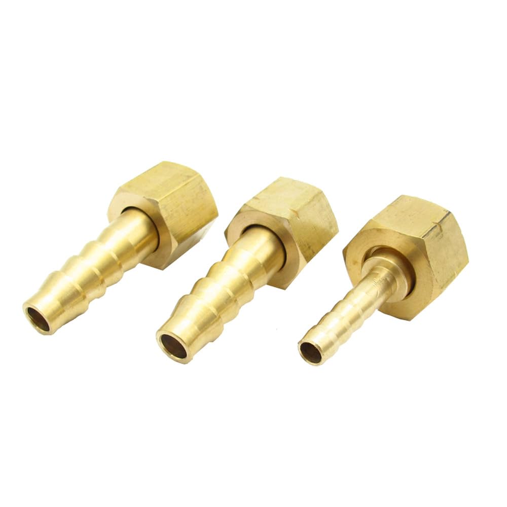 Vvw&Liu Women's A 6Mm 8Mm 10Mm Hose Barb M10 M12 M14 M16 Metric Thread Brass Pipe Fitting Coupler Connector Dapter,,M12x1.25 To 8