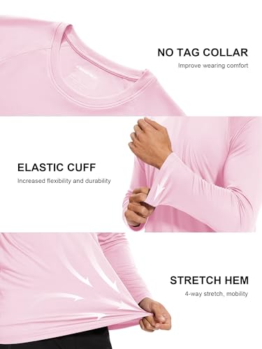 Image of MAGCOMSEN Men's Long Sleeve Shirts UPF 50+ UV Sun Protection Athletic Shirts for Hiking Running Workout Rash Guard