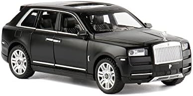 Black Rolls Royce Cullinan Toy Pull Back Vehicles Diecast Car Model with Light & Sound