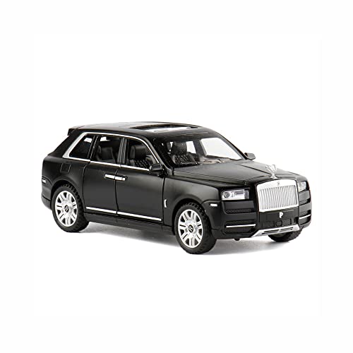 Black Rolls Royce Cullinan Toy Pull Back Vehicles Diecast Car Model With Light & Sound #TOP1