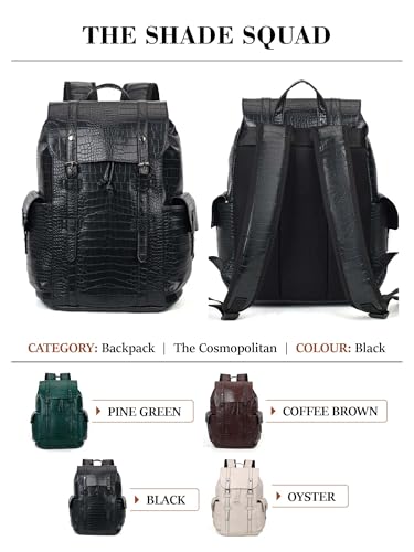 Image of FUR JADEN Vegan Leather Stylish 15.6 Inch Premium Laptop Backpack for Office & Travel