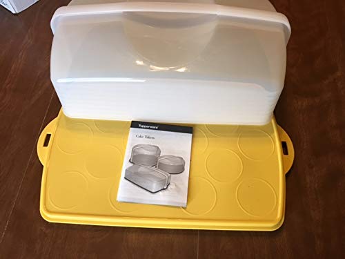 Tupperware Rectangular Cake Taker Yellow #TOP6