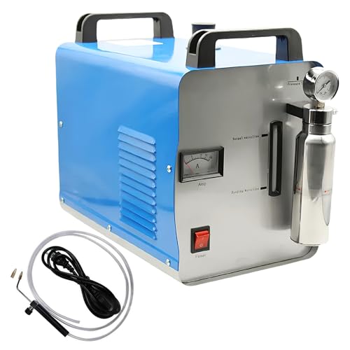 95L Gas Flame Polishing Machine, H180 Portable Oxygen Hydrogen Generator, 110V 450W Water Polisher Machine with Gas Torch for Acrylic Polishing Metal Welding, 95L/H Double-Handle
