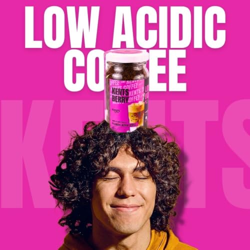 Image of Kents Coffee Berry Delight Cappuccino - Berry Flavor | Plant-Based Instant Coffee | Rich & Creamy | Hot, Iced & Dessert Drinks | 50gm Unbreakable Glass Jar | Hot & Cold Coffee | No Added Sugar, No Artificial Flavours