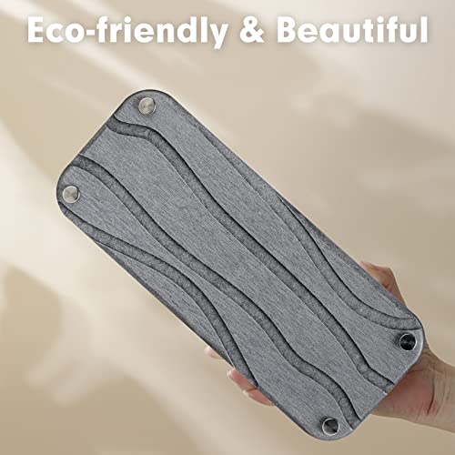 2Pcs Instant Drying Stone Sink Organizer Tray For Bathroom Counter, Diatomaceous Earth Water Absorbing Sink Caddy Stone Vanity Tray, Modern Sponge Holder Drying Rack For Kitchen Sink(Grey) #TOP4