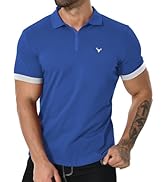 KUYIGO Men's Short Sleeve Polo Shirts Casual Slim Fit Business Fashion Tops Spring Golf Muscle T-...