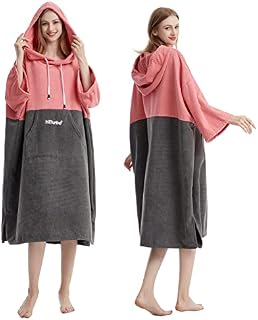 Hiturbo Changing Robe,Poncho Bath Towel with Hooded for Beach Swimming Surfing