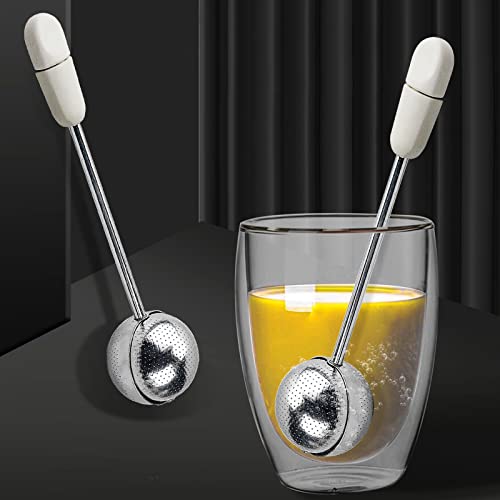 Jankow Long Handle Twisting Tea Strainers For Loose Tea, Stainless Steel Tea Infuser, Tea Steeper And Tea Infuser For Loose Tea(1Pc White)) #TOP5