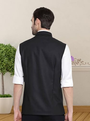Image of ROCKSY Nehru Jacket, Bandi Modi Koti for Men, Cotton Waistcoat for All Occasion: Wedding, Diwali, Wedding, Ethnic, Office Party, Formal and casual Look