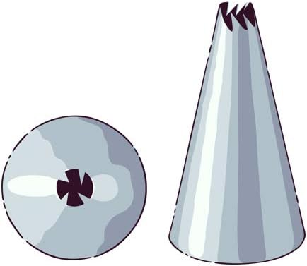 Restaurantware Cake Decorating Icing Tip, Cupcake Piping Tip - #96 Specialty - Stainless Steel - 1Ct -