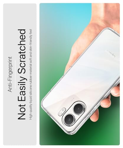 Image of WOW IMAGINE Transparent Back Cover Case for Oppo A5x | Raised Bumps for Full Device & Camera Protection Shockproof TPU Silicone Back Case Mobile Cover - Transparent