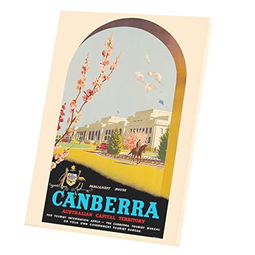 Poster vintage Canberra cadeau idéal pour passionné de voyage et style rétro 1930