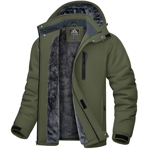 KEFITEVD Men's Waterproof Fleece Jacket Cover