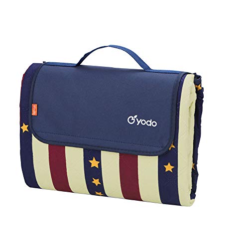 yodo Extra Large Picnic Blanket Tote 79" x 79", Machine Washable for Family