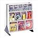 Quantum QFS224-24GY Tip Out Bin Floor Stand, 20-1/4"D x 23-5/8"W x 28"H, Carbon Steel, Black with Gray Bins