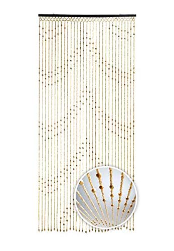 Rattano Türvorhang Holzperlenvorhang Samara 90x200 31 Stränge Insektenschutz Cover