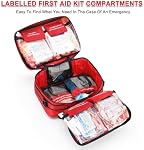VRIEXSD Premium 450 Piece Large First Aid Kit for Home, Travel, Camping, Car, Hiking & Outdoor Emergencies - Emergency Medical Kits, Home & Businesses Medical Supplies