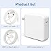 96W Charger for Mac Pro16 14 Inch Mac Book Air 15/13 Inch M4 M3 M2 M1 from 2024 2023 2022 2021 USB-C to Mag 3 Power Adapter Include 6.6ft 5A USB-C to Magnetic 3 Cable&USB-C to C Cable