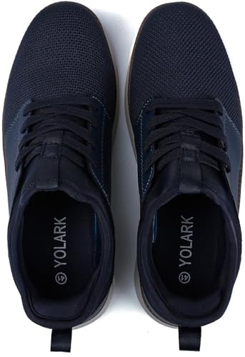 Image of YOLARK Men Casual Dress Shoes Fashion Sneakers Lightweight Breathable Laceless Walking Shoes Gym Tennis Athletic