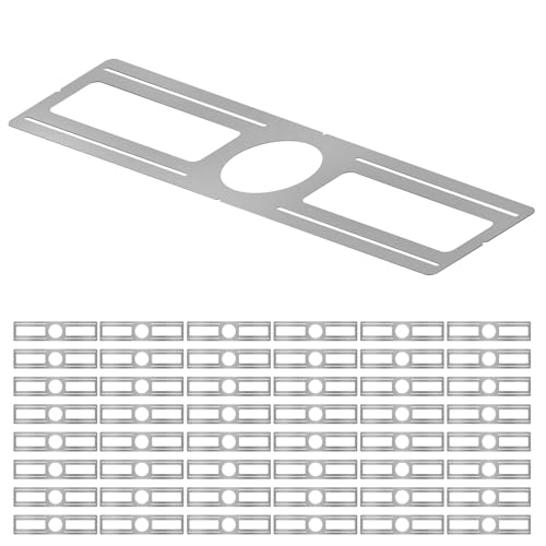 LETRY 48-Pack New Construction Mounting Plate 4in LED Recessed Lighting Housing Kits Flat Steel Rough-in Bracket Fixture for LED Light Bar Shallow Recessed Lighting Housing Plate