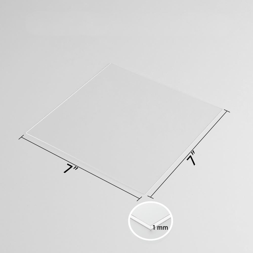 Clear Acrylic Sheets - 5 Pack for Crafts & Projects -2