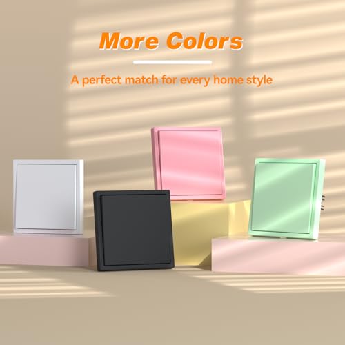 MVAVA Lichtschalter Unterputz, Standard Lichtschalter 1 Fach 1 Weg, Kunststoffe Wandschalter 80mm x 80mm, Rosa