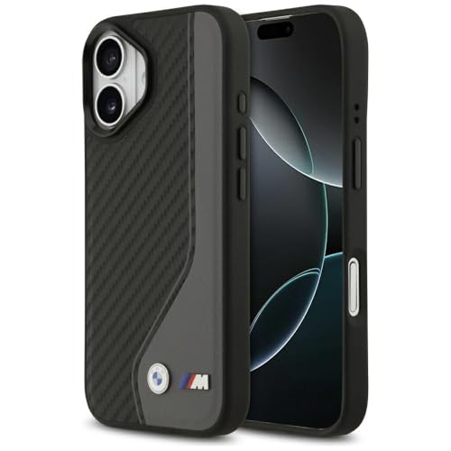 CG MOBILE BMW M Carbon Logo Compatible avec Mag Safe Coque pour iPhone 17 (anthracite)