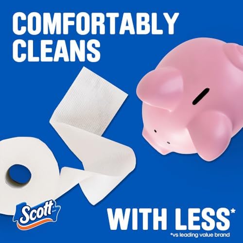 Scott ComfortPlus Toilet Paper, 12 Triple Rolls, 231 Sheets per Roll, Septic-Safe, 1-Ply Toilet Tissue - 4