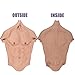 Yuewen Realistic Male Chest Silicone Muscle Half Body Artificial Fake Muscle Belly Body for cosplayers (Tan Color)