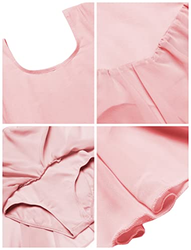 Arshiner Girls Ballet Leotard With Chiffon Tutu Skirt Dance Wear Short Sleeve Toddler Ballerina Outfit Dress #TOP4