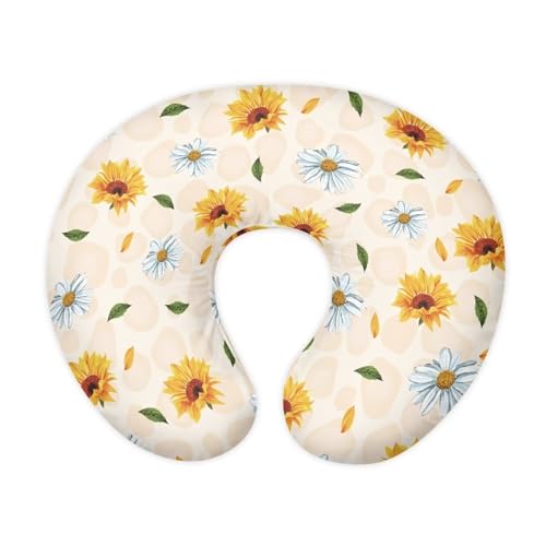 LJMKZJN Breast Feeding Pillow Covers for Bottle and Breastfeeding Maternity Breastfeeding Newborn Infant Feeding Cushion Cover Soft Fabric Fits Snug On Infant, Sunflower Daisy