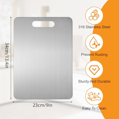 Titanium Cutting Board, Titanium Cutting Boards for Kitchen Yamato Cutting Board Can Be Used for Any Food, Safer and Cleaner by LOMGDOVC - Image 2