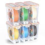 YOOPAI Pro Filament Aufbewahrungsbox mit Temperatur & Feuchtigkeitsmonitor – EinzelspulenLagerbox, luftdicht, sichtbares Display, feuchtigkeits- & staubgeschützt für 3D-Druck (6er-Pack)