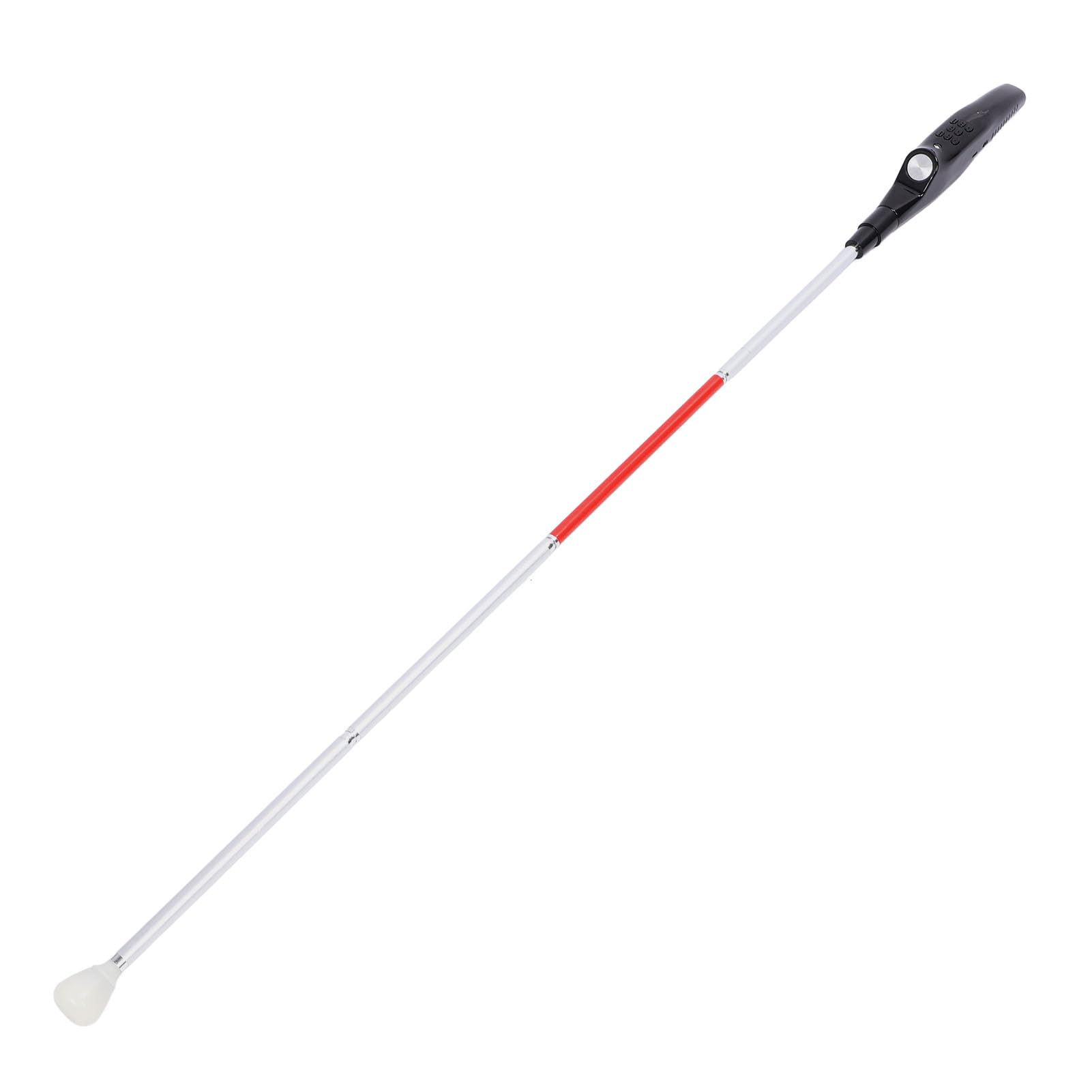 Bastón Ciego Plegable, Bastón de Transmisión de Voz de 12,6 Pulgadas con Cinta Reflectante Roja, Bastón Plegable de Movilidad para Personas Ciegas y con Problemas de Visión