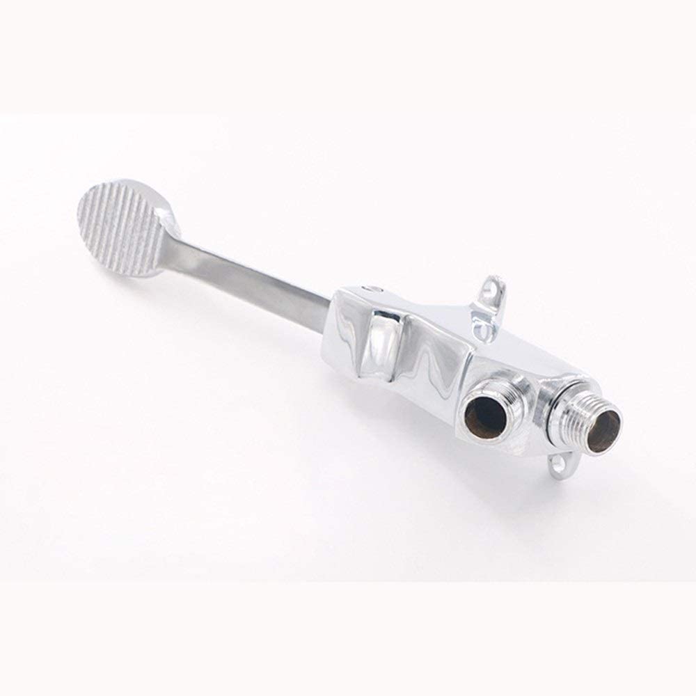 Grifo Monomando para Lavabo de Laboratorio con caño Alto, Cromado Pulido, Todo Cobre, Grifo para Lavabo de baño, Pedal montado en Cubierta, Soporte único, Grifo de Cascada de latón de un Solo