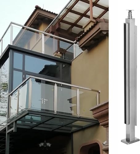 Soporte de barandilla de cubierta de bricolaje para asegurar cristales sin vibración 2