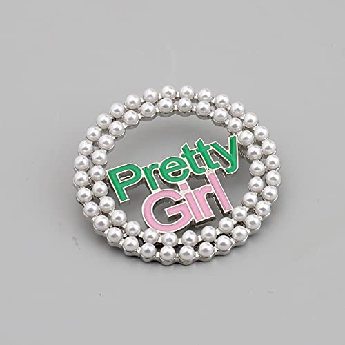Potiy Sorority Gift Pink Pearl Brooch Graduation Gifts Paraphernalia Charm Nature Pink Pearl Brooch For Women (Brooch-2) #TOP2