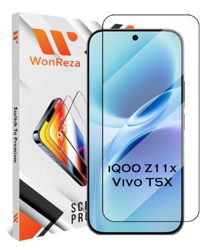 Image of Pack 1 - Tempered Guard for iQOO Z11x | Vivo T5x 5G Ultrasonic FingerPrint Unlock Edges to Edge 9H Hardness Screen Glass Protector with Easy Installation kit
