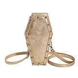 【Hochwertiges Leder】Die Gothic Tasche ist aus hochwertigem Leder gefertigt, das nicht nur langlebig, sondern auch luxuriös aussieht. Es verleiht der Tasche eine edle Note und sorgt für eine lange Lebensdauer.