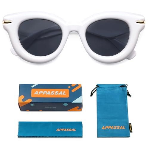 Cute Round Sunglasses for Women Men Trendy Chunky Thick Inflated Shades AP3695