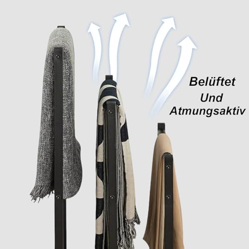 Handtuchhalter Stehend, Stabil Badetuchhalter mit 3 Handtuchstangen, Handtuchständer Freistehend, Handtuch Ständer aus Metall, Freistehender Handtuchhalter für Bad, Schwarz