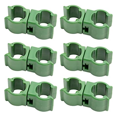 HIFROM Bamboo Cane Connectors for Fruit, Plant Trellis Cane Connector, 50Pcs Flexible Cane Balls for Garden Orchard Tomato Cage, Vegetable Cage, Fruit Cages and Netting (0.63inch/16mm) Cover