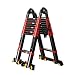 Produktbild Teleskopleitern DD Herringbone Ladder, 3.4-8.2M Aluminium Hoch Mehrzweck Hochleistungs-Max 330 Lbs (Farbe : 3.3+3.3=Straight 6.6m)