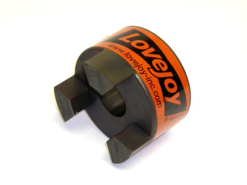 Lovejoy 41470 Size L100 Standard Jaw Coupling Hub, Sintered Iron, Metric, 25 mm Bore, 64.516 mm OD, 35.052 mm Length Through Bore, 128.136 Nm Max Nominal Torque, 8 mm x 3.3 mm Keyway