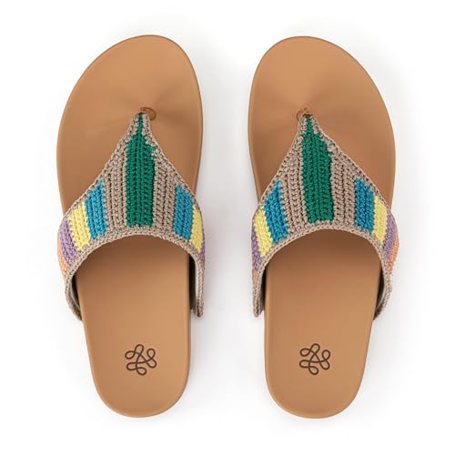 Image of The Sak Everly Slide Sandal - Women's Flat Fashion Slides with Soft Cushion Sole - Beach Slip On Sandals For Everyday