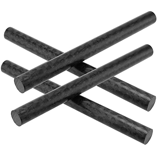 Image of MANCHAP 4 Pack 1 x 12 Inches Round Acetal Copolymer Rods, Opaque Black Plastic Acetal Copolymer Rod, Standard Tolerance Acetal Copolymer Stick for Non-marring Fixtures, Bushings, Spacers